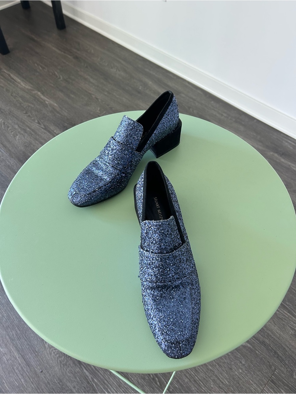 Authentic Stuart Weitzman Suede pair with sole protectors. Size 6.5 Made in Spai